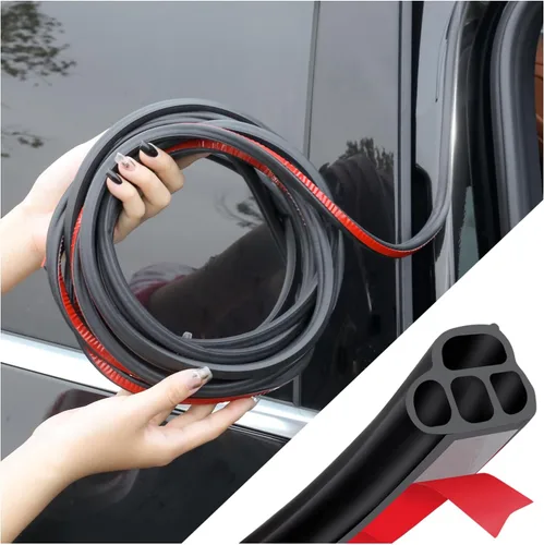 Tira de sellado de goma para puerta de automóvil, tira de sellado meteorológico automotriz de doble capa en forma de L, tira de sellado universal