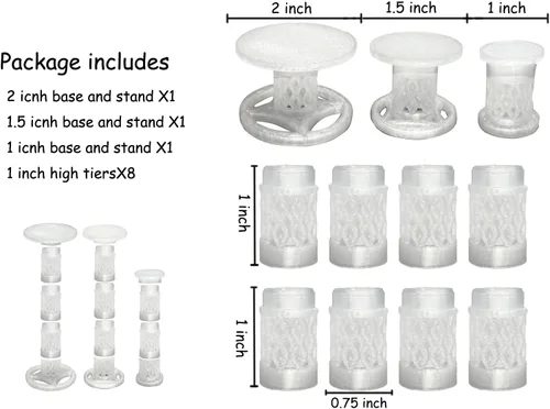 Miniatura 2 de Elevadores de combate para miniaturas voladoras, soportes de vuelo Terreno DND TRPG, plataformas elevadas, 8 niveles ajustables con 3 soportes