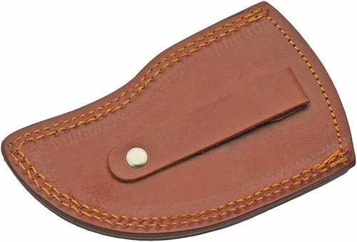 Miniatura 7 de SANZ - Cuchillo de caza de rinoceronte de Damasco de 8 pulgadas, cuchillo de campamento azul con mango de madera, hoja de espiga completa y funda