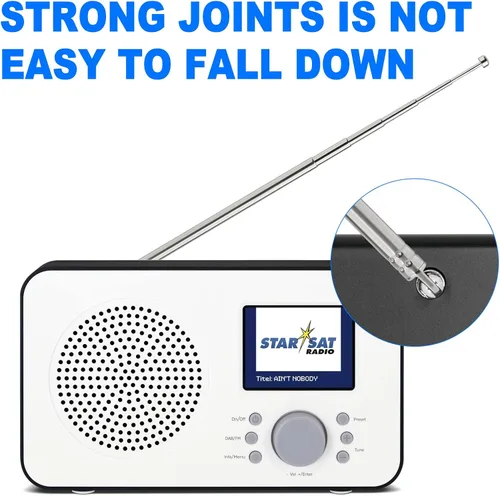 Miniatura 4 de Bingfu Antena telescópica de 25.6 in AM FM de 25.6 in, repuesto de antena de radio portátil (paquete de 2) compatible con radio portátil