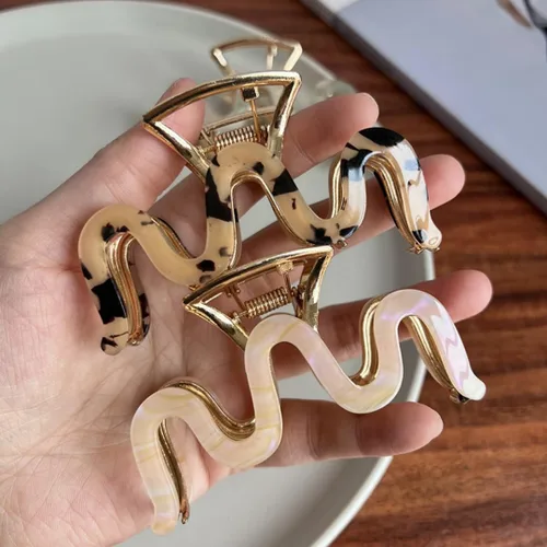 Miniatura 8 de Sinide - Pinzas de metal para el cabello de 3.5 pulgadas, pinzas grandes de acetato de celulosa, pinzas para cabello largo y grueso, accesorios