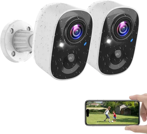 Miniatura 12 de Cámaras de Seguridad Inalámbricas para Exteriores e Interiores, Cámara WiFi de 2K Alimentada por Batería para Seguridad del Hogar, Detección