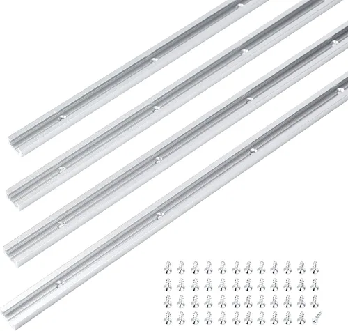 Miniatura 8 de T-Track Abrazaderas de sujeción, 6-3/8 pulgadas de largo x 1-1/4 pulgadas de ancho - carpintería y abrazaderas - anodizado con chorro de arena fina