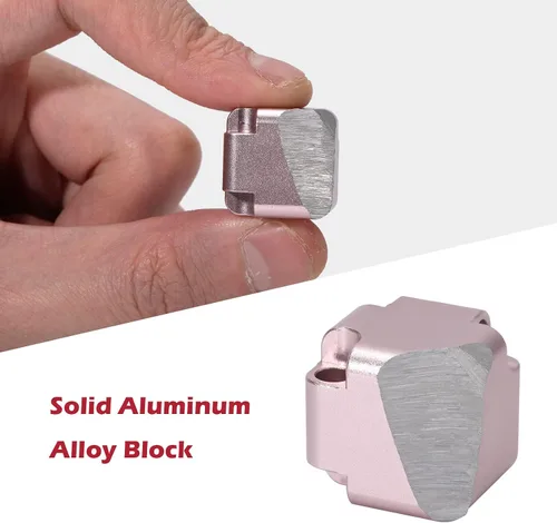 Miniatura 6 de Lifidea Cubo infinito de metal de aleación de aluminio (6 colores) juguete de escritorio de mano con estuche genial, cubo mágico infinito, alivia