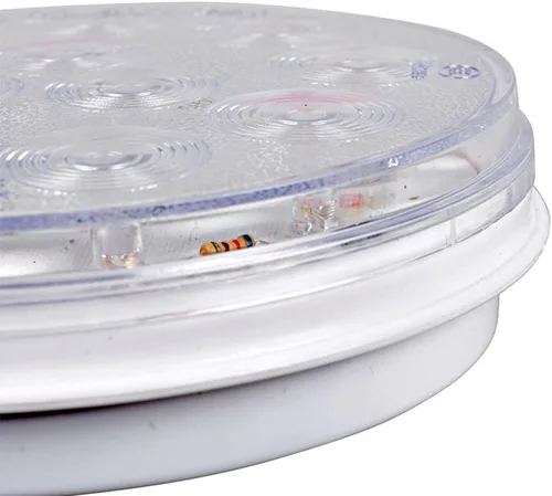 Miniatura 7 de Kit de tapones de cableado con cubierta de hule para luz trasera LED redonda de 4", 12 ledes, para RV, camioneta Luz roja - Lente transparente