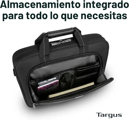 Miniatura 6 de Targus Classic Slim Laptop Bag - Ergonomic Briefcase and Messenger Bag - Spacious Foam Padded for Laptops and Under Negro