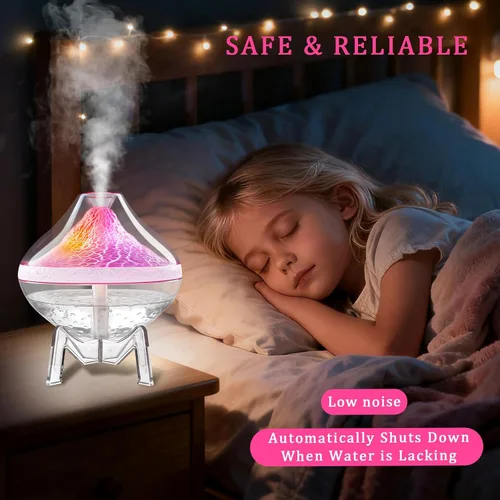 Miniatura 5 de Humidificadores pequeños para dormitorio, niebla fría, ultrasónico, humidificador de bebé con sensor de humedad, apagado automático, luz LED Blanco
