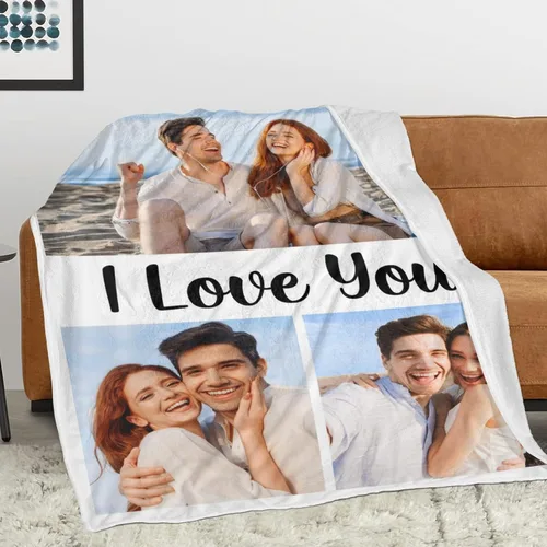 Miniatura 2 de Mantas personalizadas con foto, manta de fotos personalizada, mantas personalizadas con imagen, regalos personalizados para mujeres, hombres