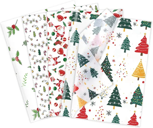 Miniatura 23 de Larcenciel Papel de seda negro, papel de seda floral vintage para bolsas de regalo, cajas, envoltura, manualidades, suministros de embalaje de arte