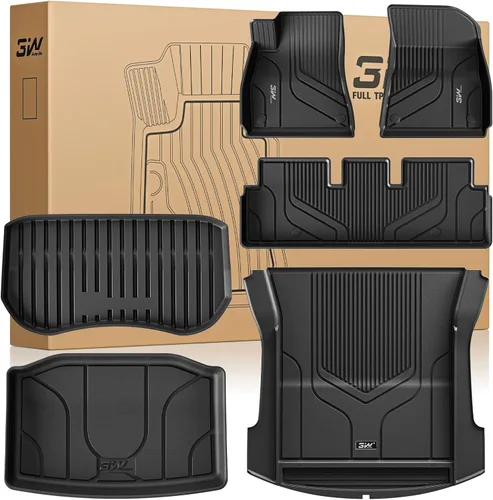 Miniatura 10 de 3W – Tapetes y revestimiento para maletero compatibles con Tesla Model S 2021-2026, tapetes TPE para todo tipo de clima con ajuste personalizado