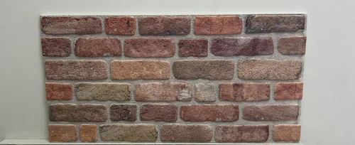 Miniatura 8 de Dundee Deco Paneles de pared 3D de ladrillo sintético, revestimiento de pared de aspecto de piedra marrón beige, espuma de poliestireno, muestra