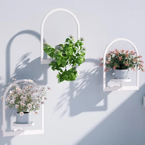 Miniatura 11 de Flenpptly Soporte para plantas de pared, maceta de pared para plantas de interior, estantes de ventana para múltiples plantas en interiores