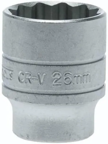 Miniatura 15 de Teng Tools 15MM 1/2 pulgada Drive 12 puntos métrico profundo cromo vanadio Socket Herramienta mecánica Herramienta de mano - M120615-C