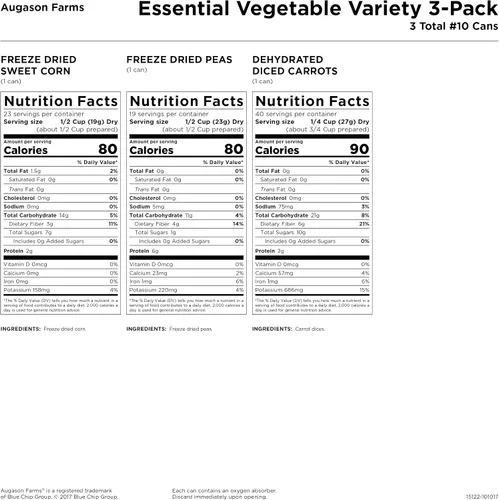 Miniatura 3 de Augason Farms Kit de variedad de verduras, 1 paquete