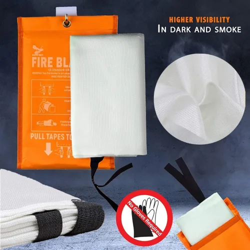Miniatura 7 de Supa Ant Manta de emergencia contra incendios para el hogar y la cocina, paquete de 2 unidades, 1500F de alta visibilidad (brilla en la oscuridad)