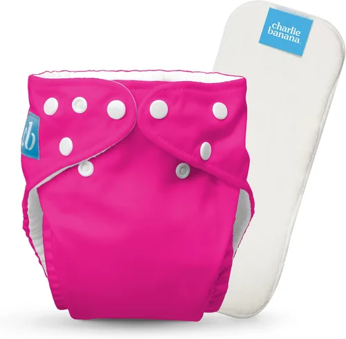 Miniatura 13 de Charlie Banana Pañales de tela, reutilizables, lavables, ajustables, talla única, para bebés y niños pequeños, con inserto absorbente, cactus verde