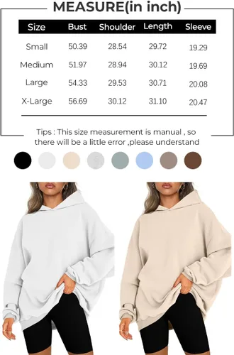 Miniatura 5 de EFAN Sudaderas con capucha de gran tamaño para mujer, sudaderas de forro polar con capucha, suéteres casuales y cómodos, ropa de moda de otoño 2023