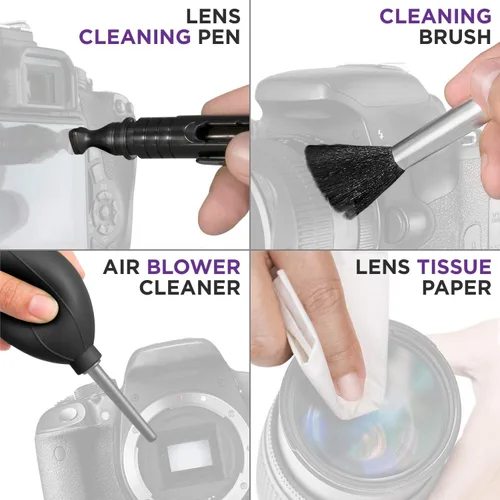 Miniatura 8 de Altura Photo Kit profesional de limpieza de cámara para cámaras DSLR APS-C y sin espejo, limpiador de lentes y sensores, incluye funda, aerosol