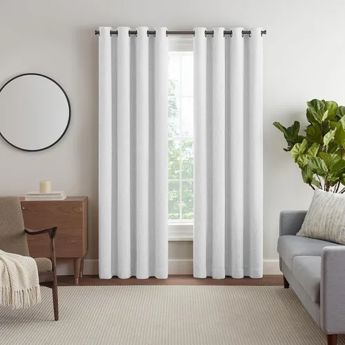 Miniatura 12 de Eclipse Décor Quinn - Cortina opaca 100 % sólida, con textura, absolutamente cero para privacidad, perfecta como cortinas de sala de estar