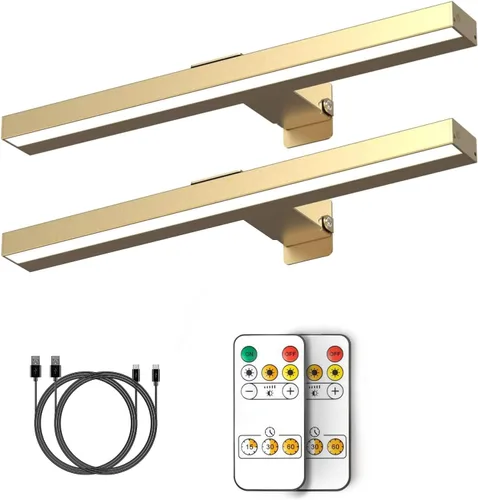 Miniatura 18 de MIOBLUE Luces Inalámbricas para Cuadros con Control Remoto, Luz para Pinturas Recargable Completamente de Metal, Lámpara de Exhibición de 16