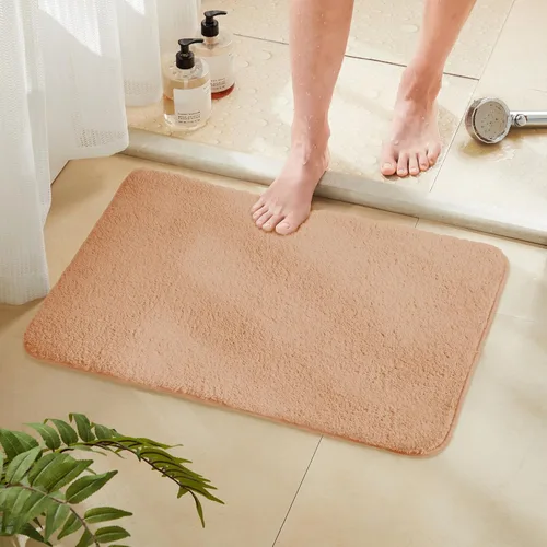 Miniatura 42 de TECHMILLY Alfombras Corredoras de Baño Super Suaves Peludas, Alfombras de Baño de Microfibra Gruesas Antideslizantes Absorbentes, Tapete de Baño