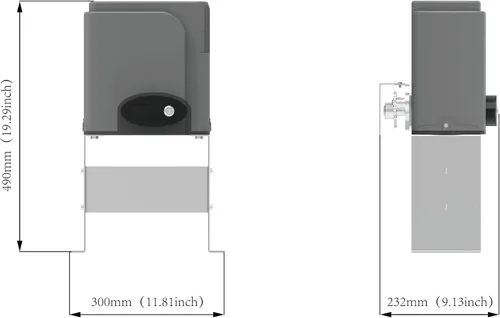 Miniatura 4 de Kit de operador de puerta automática deslizante con 2 controles remotos, puertas deslizantes de hasta 1200 libras y motor de puerta accionado por