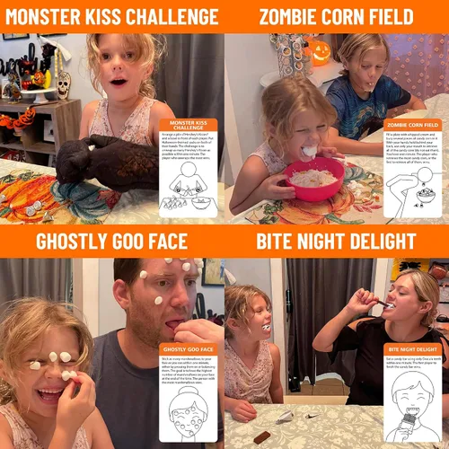 Miniatura 3 de Funwares Edición Espeluznante de Halloween, 100 Minutos de Juegos Divertidos - Minute to Win It Fiesta Familiar y de Viaje para Niños y Adultos
