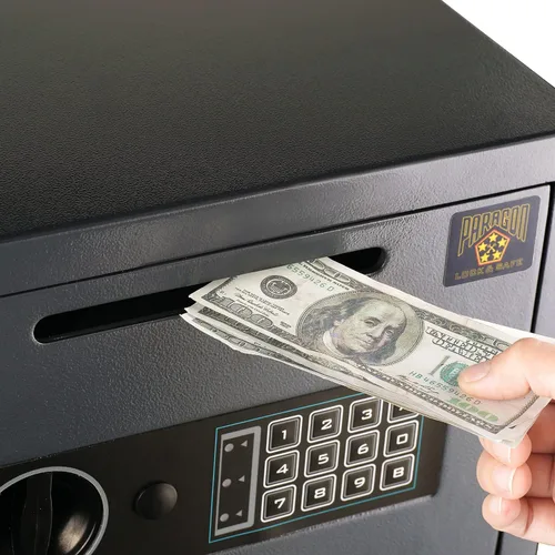 Miniatura 3 de Caja Fuerte de Depósito - Caja de Seguridad Digital Compacta de Acero para Dinero con Teclado - Deposita Efectivo Fácilmente - Para Hogar o Negocio
