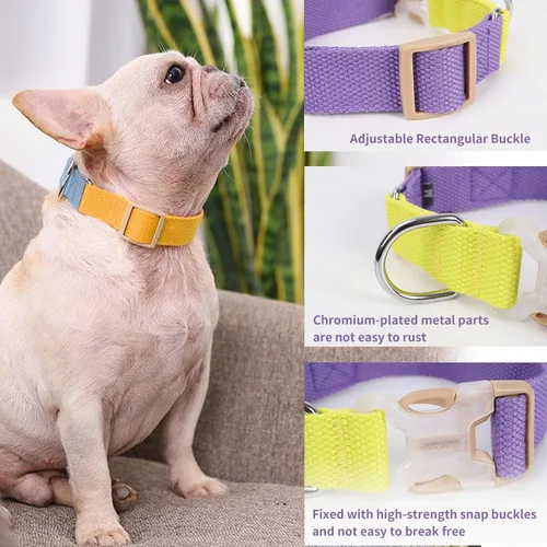 Miniatura 3 de Juego de arnés y correa para perro sin tirones, collar de perro, arnés halter para perro con soporte para bolsa de excrementos, correas ajustables