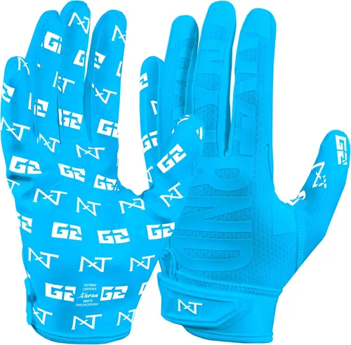 Miniatura 9 de Guantes de fútbol americano Nxtrnd G2 Pro para hombre, guantes ultra adherentes Elite para receptor