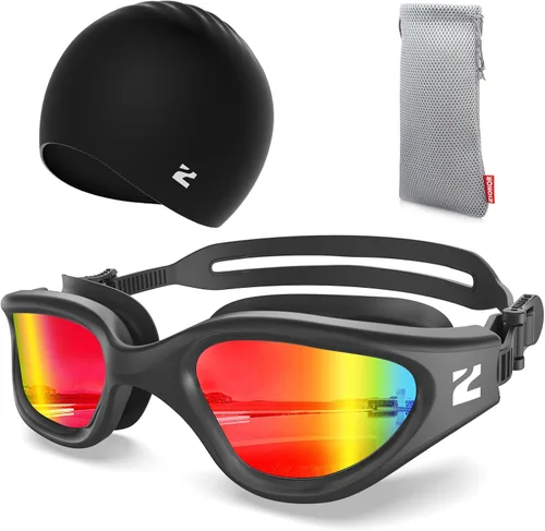 Miniatura 27 de ZIONOR Gafas de natación para adultos, G1 Air con protección UV antivaho y a prueba de fugas, ajuste cómodo para adultos, hombres y mujeres, incluye