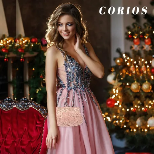 Miniatura 2 de Bolso de mano de noche para mujer, estilo vintage, con cuentas, con lentejuelas, bolso de boda