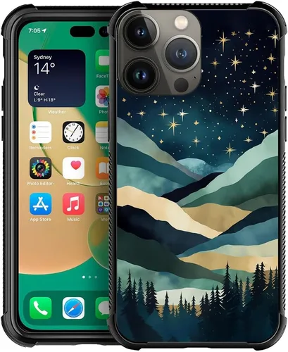 Miniatura 33 de CARLOCA Funda compatible con iPhone 11 Pro Max, patrón de carretera del desierto naranja alienígena, ultra protección, a prueba de golpes