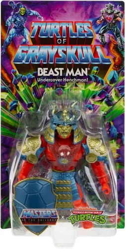 Miniatura 3 de Masters of the Universe Origins Turtles of Grayskull Beast Man Figura de acción de juguete, 16 articulaciones, TMNT y Motu Crossover con accesorios