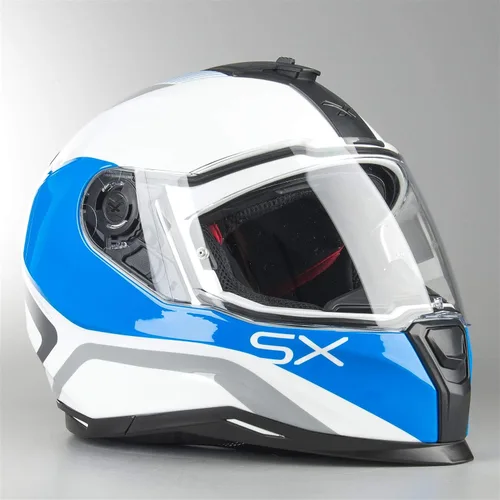 Miniatura 2 de NEXX SX.100 Popup Blanco Azul Casco Moto