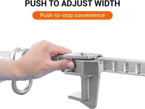 Miniatura 2 de Abrazadera de anclaje de viga deslizante de aluminio, caminante de haz de acero móvil, conector de estructura ajustable de I/H para protección