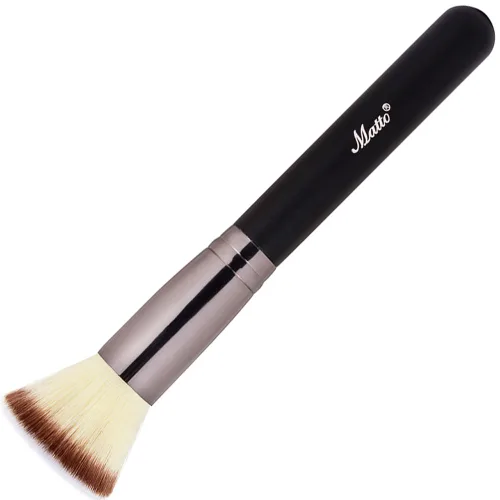 Miniatura 5 de Matto Flat Kabuki - Brocha de maquillaje con parte superior plana para mezcla de base líquida, crema mineral en polvo, 1 unidad
