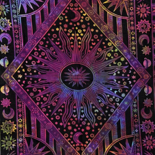 Miniatura 2 de THE ART BOX Tapiz celestial de sol y luna, mandala estético para colgar en la pared para dormitorio y sala de estar, decoración independiente