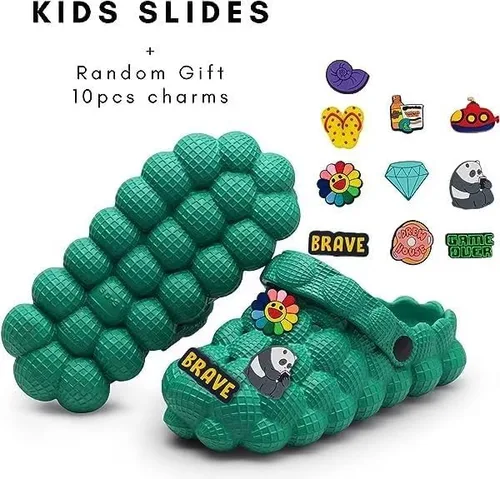 Miniatura 2 de LEPHYON Sandalias de burbujas para niños Zapatos de pelota de golf Zuecos Gargen para niñas Pantuflas divertidas para niños, cómodas