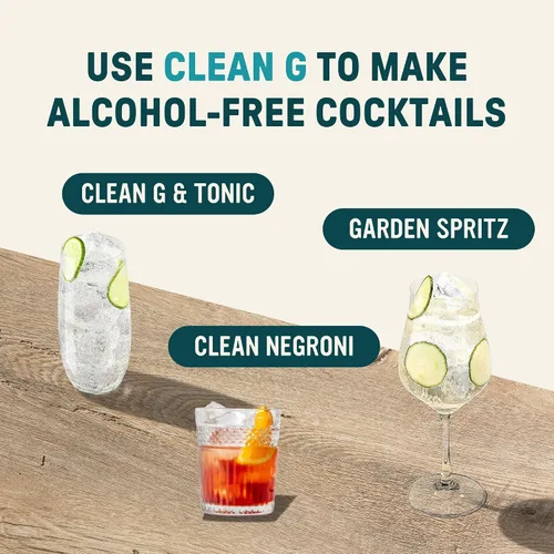 Miniatura 9 de CleanCo Clean G - Alternativa al Gin Sin Alcohol Destilados Premiados de Cero Proof Sin Azúcar, Baja en Calorías y Sin Edulcorantes Vegano