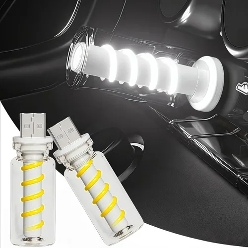 Miniatura 18 de Luz nocturna USB para automóvil, lámpara de filamento LED retro regulable táctil, mini luz ambiental USB para interior de vehículo, dormitorio