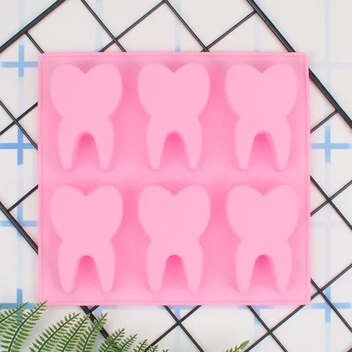 Miniatura 7 de Molde de silicona para dientes con forma de dientes, bandeja para cubitos de hielo, molde de chocolate, molde para dulces, mini molde para jabón