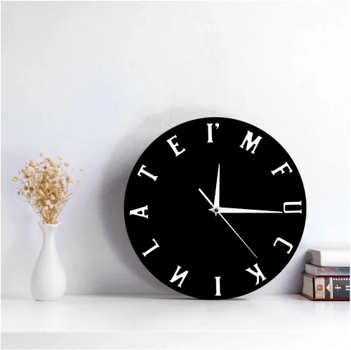 Miniatura 9 de The Geeky Days I'm F #*kin Reloj de pared tardío Reloj maduro Sweary Moods Expresión Nueva concepción del tiempo, el reloj de pared perfecto