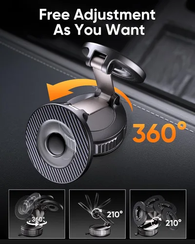 Miniatura 12 de Magsafe - Soporte para teléfono de automóvil con aspiradora [más de 120 libras de succión más fuerte y 3000 gf magnético más fuerte] Soporte