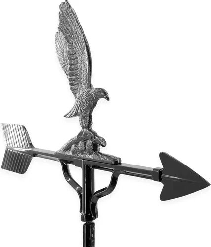 Miniatura 4 de Montague Metal Products Veleta de 32 pulgadas con adorno de águila de hierro sueca Hierro (Swedish Iron)