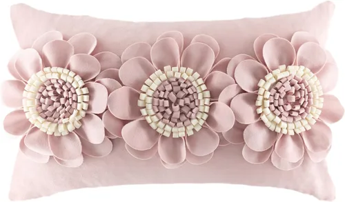 Miniatura 19 de JWH Funda de almohada decorativa con diseño de flores 3D, funda de almohada decorativa de girasol, cojín de terciopelo, funda de almohada floral