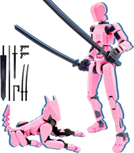 Miniatura 9 de Conjunto de figuras de acción 3D ROBTDUUMY T13 (montaje completado), figuras de acción Dummy Robot Titan 13, juguetes impresos en 3D con múltiples
