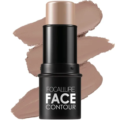 FOCALLURE Barra de contorno crema, barra bronceadora mate, maquillaje profesional para moldear la cara y contornear en barra, fácil de aplicar con