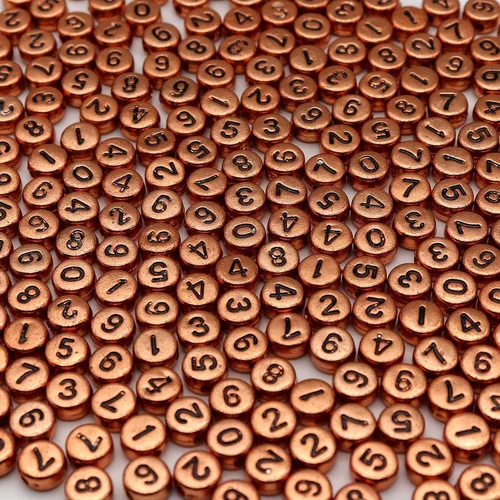 Miniatura 7 de Cuentas de números de acrílico para hacer joyas, pulseras numeradas, dijes de 0.16 x 0.27 pulgadas (0.157 x 0.276 in), monedas de disco redondas