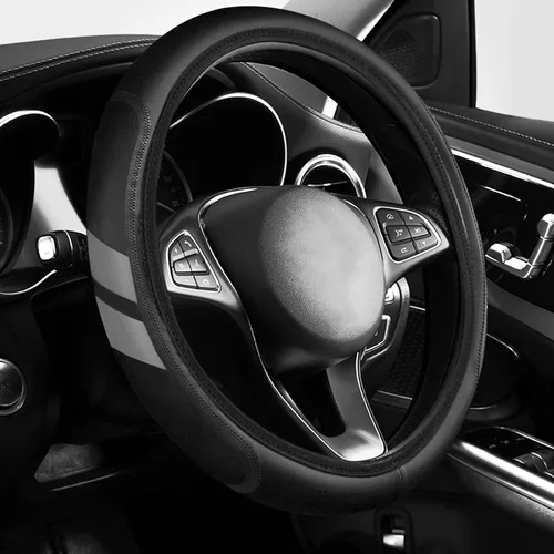 Miniatura 11 de YOSRTER Funda de volante para Dodge Charger, Durango Challenger, Journey Ram, fundas de cuero transpirable antideslizante para volante de Dodge
